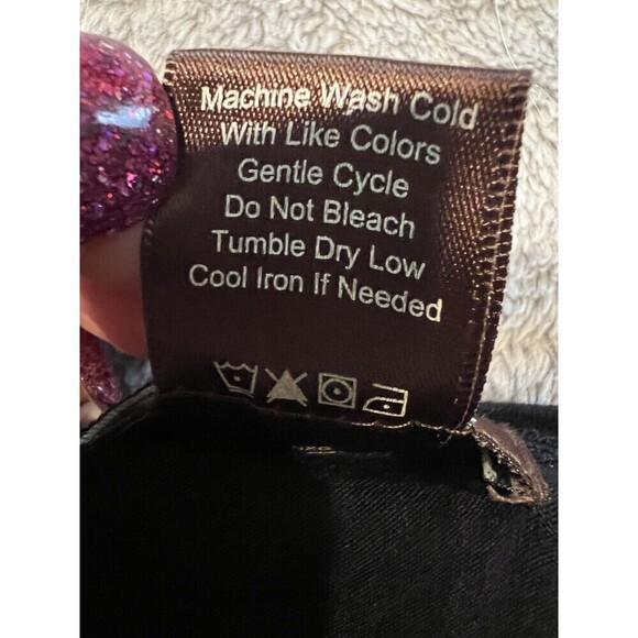 Multiples Long Sleeve Black Ruffle Long Maxi Dress - Soft And Stretchy - Size M - Picture 10 of 10